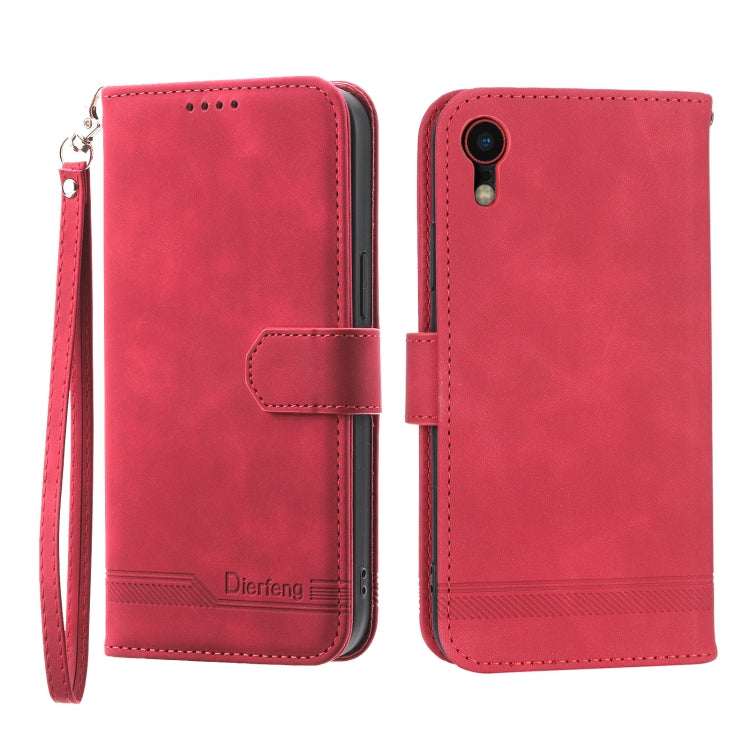Dierfeng Dream Line TPU + Custodia per telefono in pelle PU, For iPhone XS Max, For iPhone XR, For iPhone X/XS, For iPhone 6 Plus/7 Plus/8 Plus