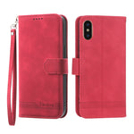 Dierfeng Dream Line TPU + Custodia per telefono in pelle PU, For iPhone XS Max, For iPhone XR, For iPhone X/XS, For iPhone 6 Plus/7 Plus/8 Plus