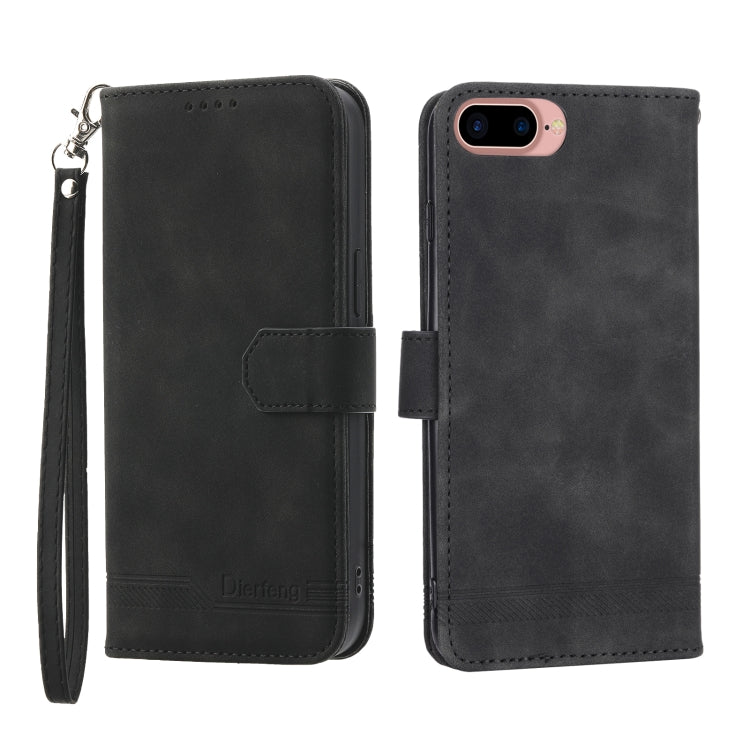 Dierfeng Dream Line TPU + Custodia per telefono in pelle PU, For iPhone XS Max, For iPhone XR, For iPhone X/XS, For iPhone 6 Plus/7 Plus/8 Plus