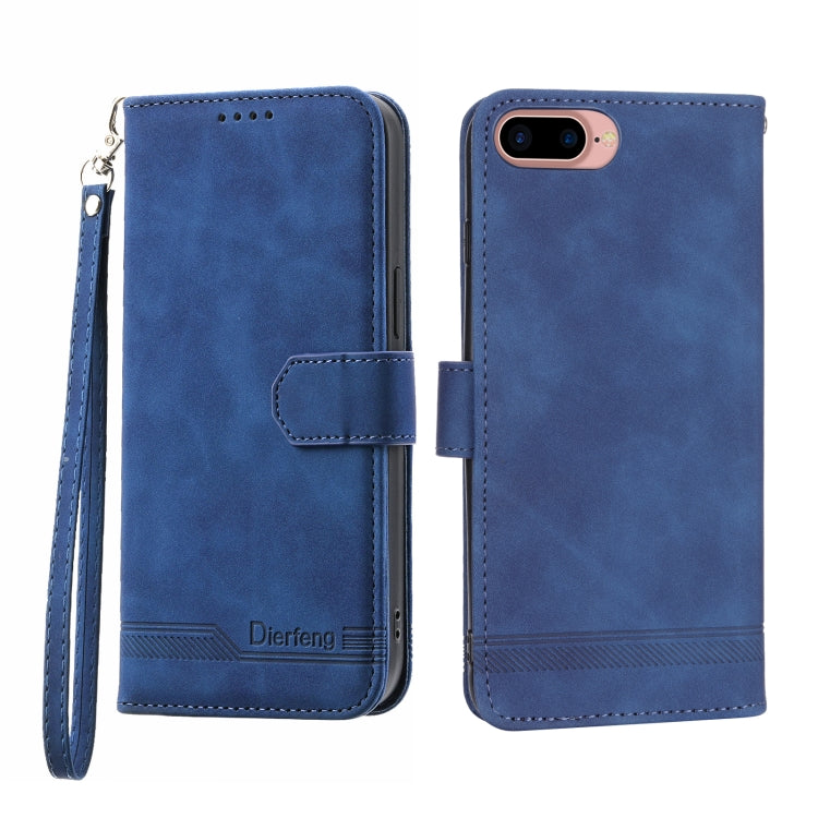 Dierfeng Dream Line TPU + Custodia per telefono in pelle PU, For iPhone XS Max, For iPhone XR, For iPhone X/XS, For iPhone 6 Plus/7 Plus/8 Plus