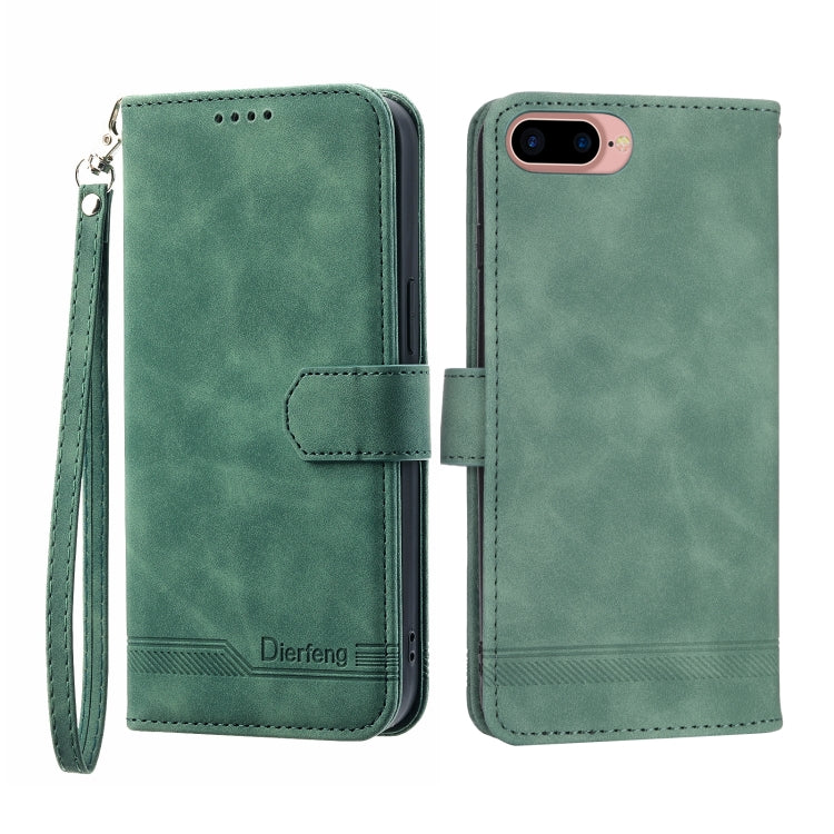 Dierfeng Dream Line TPU + Custodia per telefono in pelle PU, For iPhone XS Max, For iPhone XR, For iPhone X/XS, For iPhone 6 Plus/7 Plus/8 Plus