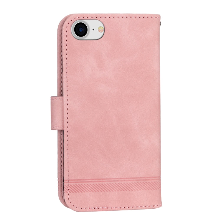 Dierfeng Dream Line TPU + Custodia per telefono in pelle PU, For iPhone 6/7/8/SE 2020/SE 2022