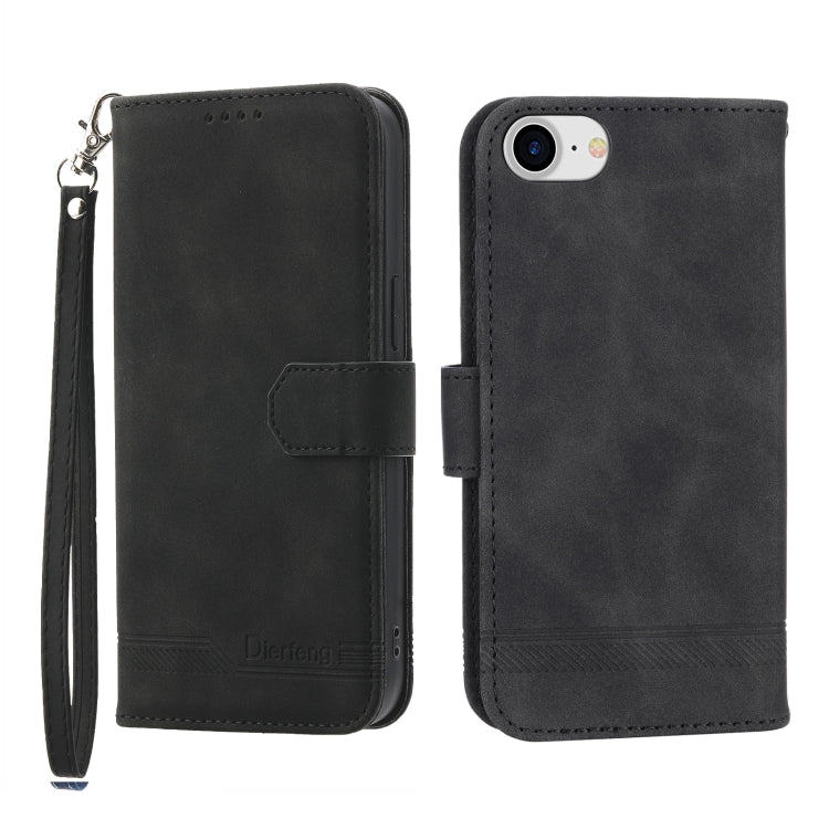 Dierfeng Dream Line TPU + Custodia per telefono in pelle PU, For iPhone 6/7/8/SE 2020/SE 2022