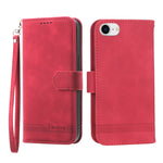 Dierfeng Dream Line TPU + Custodia per telefono in pelle PU, For iPhone 6/7/8/SE 2020/SE 2022