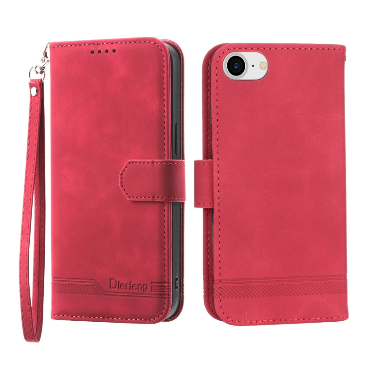 Dierfeng Dream Line TPU + Custodia per telefono in pelle PU, For iPhone 6/7/8/SE 2020/SE 2022