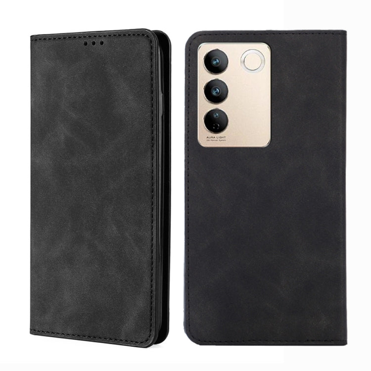 Custodia per telefono in pelle con vibrazione orizzontale magnetica Skin Feel, For vivo S16 / S16 Pro, For vivo Y02 4G, For Fujitsu Arrows N F-51C, For Xiaomi Redmi K60E