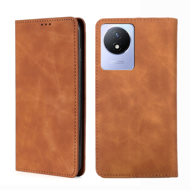 Custodia per telefono in pelle con vibrazione orizzontale magnetica Skin Feel, For vivo S16 / S16 Pro, For vivo Y02 4G, For Fujitsu Arrows N F-51C, For Xiaomi Redmi K60E