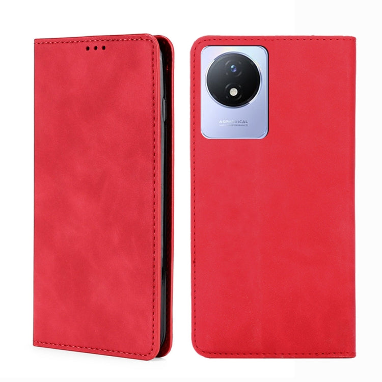 Custodia per telefono in pelle con vibrazione orizzontale magnetica Skin Feel, For vivo S16 / S16 Pro, For vivo Y02 4G, For Fujitsu Arrows N F-51C, For Xiaomi Redmi K60E