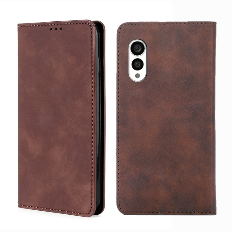 Custodia per telefono in pelle con vibrazione orizzontale magnetica Skin Feel, For vivo S16 / S16 Pro, For vivo Y02 4G, For Fujitsu Arrows N F-51C, For Xiaomi Redmi K60E