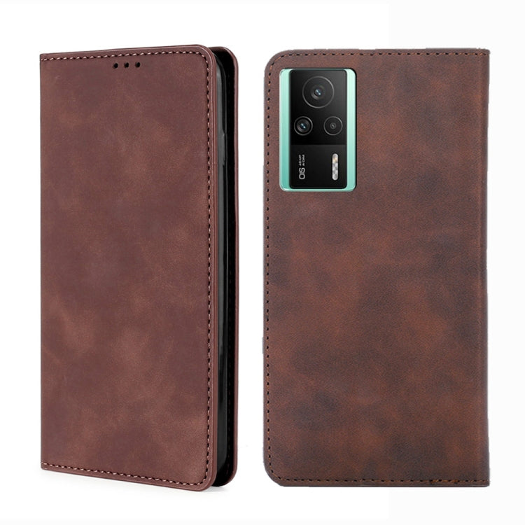 Custodia per telefono in pelle con vibrazione orizzontale magnetica Skin Feel, For vivo S16 / S16 Pro, For vivo Y02 4G, For Fujitsu Arrows N F-51C, For Xiaomi Redmi K60E