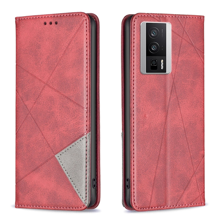 Custodia per telefono in pelle magnetica invisibile prismatica, For vivo Y02 4G, For Xiaomi Redmi 12C, For Xiaomi Redmi K60 / K60 Pro, For Xiaomi Redmi Note 12 Pro+ Global