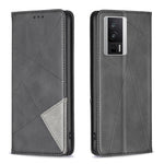 Custodia per telefono in pelle magnetica invisibile prismatica, For vivo Y02 4G, For Xiaomi Redmi 12C, For Xiaomi Redmi K60 / K60 Pro, For Xiaomi Redmi Note 12 Pro+ Global