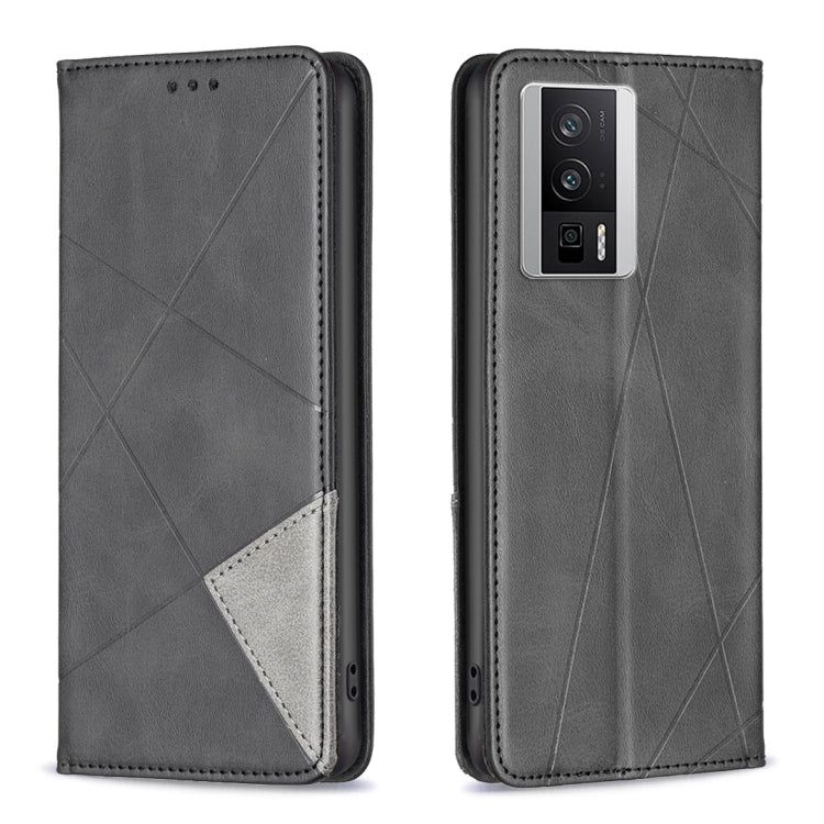 Custodia per telefono in pelle magnetica invisibile prismatica, For vivo Y02 4G, For Xiaomi Redmi 12C, For Xiaomi Redmi K60 / K60 Pro, For Xiaomi Redmi Note 12 Pro+ Global