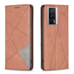 Custodia per telefono in pelle magnetica invisibile prismatica, For vivo Y02 4G, For Xiaomi Redmi 12C, For Xiaomi Redmi K60 / K60 Pro, For Xiaomi Redmi Note 12 Pro+ Global