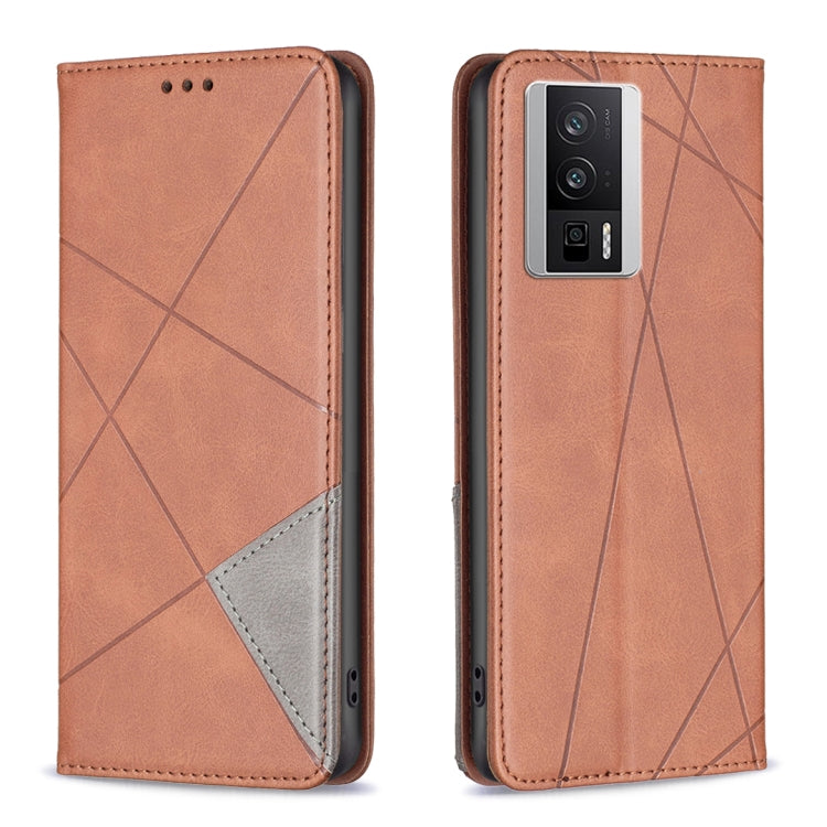 Custodia per telefono in pelle magnetica invisibile prismatica, For vivo Y02 4G, For Xiaomi Redmi 12C, For Xiaomi Redmi K60 / K60 Pro, For Xiaomi Redmi Note 12 Pro+ Global
