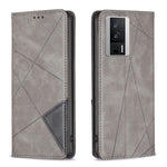 Custodia per telefono in pelle magnetica invisibile prismatica, For vivo Y02 4G, For Xiaomi Redmi 12C, For Xiaomi Redmi K60 / K60 Pro, For Xiaomi Redmi Note 12 Pro+ Global
