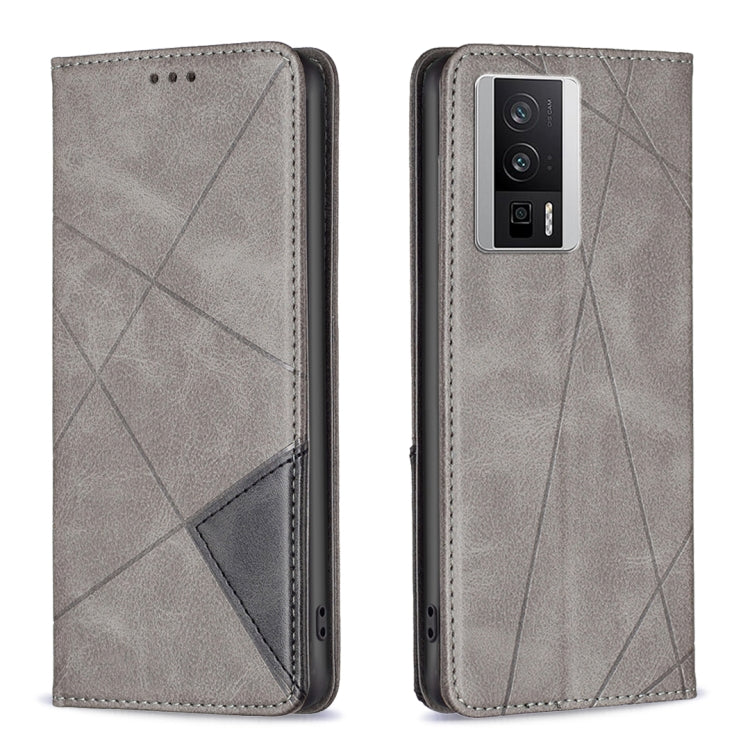 Custodia per telefono in pelle magnetica invisibile prismatica, For vivo Y02 4G, For Xiaomi Redmi 12C, For Xiaomi Redmi K60 / K60 Pro, For Xiaomi Redmi Note 12 Pro+ Global