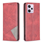 Custodia per telefono in pelle magnetica invisibile prismatica, For Xiaomi Redmi Note 12 Pro 5G Global, For Xiaomi Redmi Note 12 Global