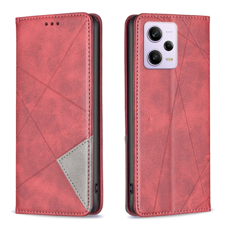 Custodia per telefono in pelle magnetica invisibile prismatica, For Xiaomi Redmi Note 12 Pro 5G Global, For Xiaomi Redmi Note 12 Global