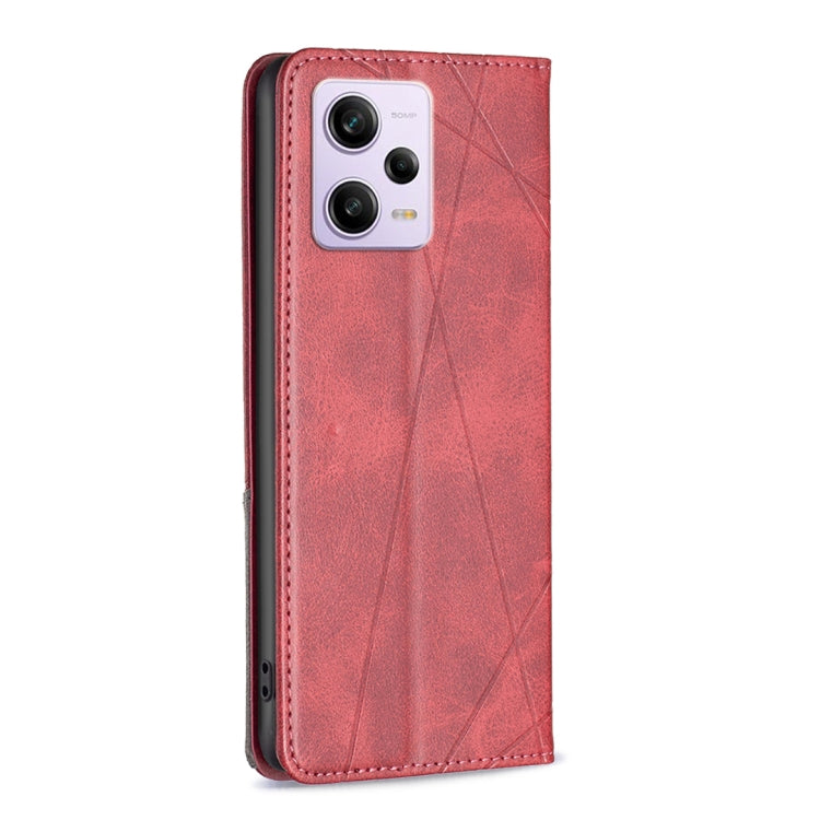 Custodia per telefono in pelle magnetica invisibile prismatica, For Xiaomi Redmi Note 12 Pro 5G Global, For Xiaomi Redmi Note 12 Global