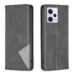 Custodia per telefono in pelle magnetica invisibile prismatica, For Xiaomi Redmi Note 12 Pro 5G Global, For Xiaomi Redmi Note 12 Global