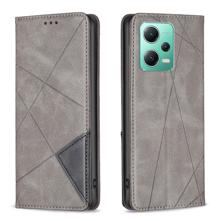 Custodia per telefono in pelle magnetica invisibile prismatica, For Xiaomi Redmi Note 12 Pro 5G Global, For Xiaomi Redmi Note 12 Global