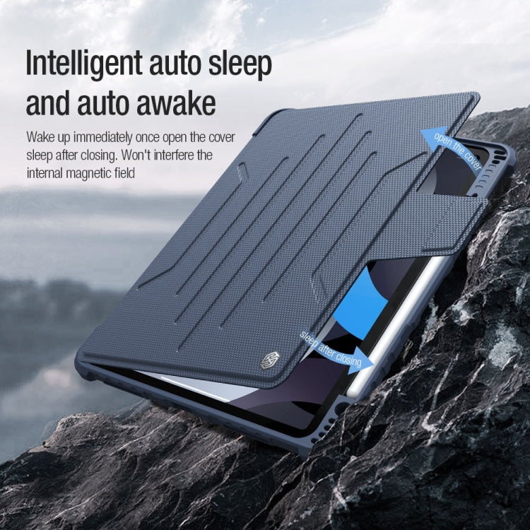 Custodia per tablet multifunzionale in pelle NILLKIN Bumper Snapsafe con slot per penna, For iPad Pro 12.9 2022
