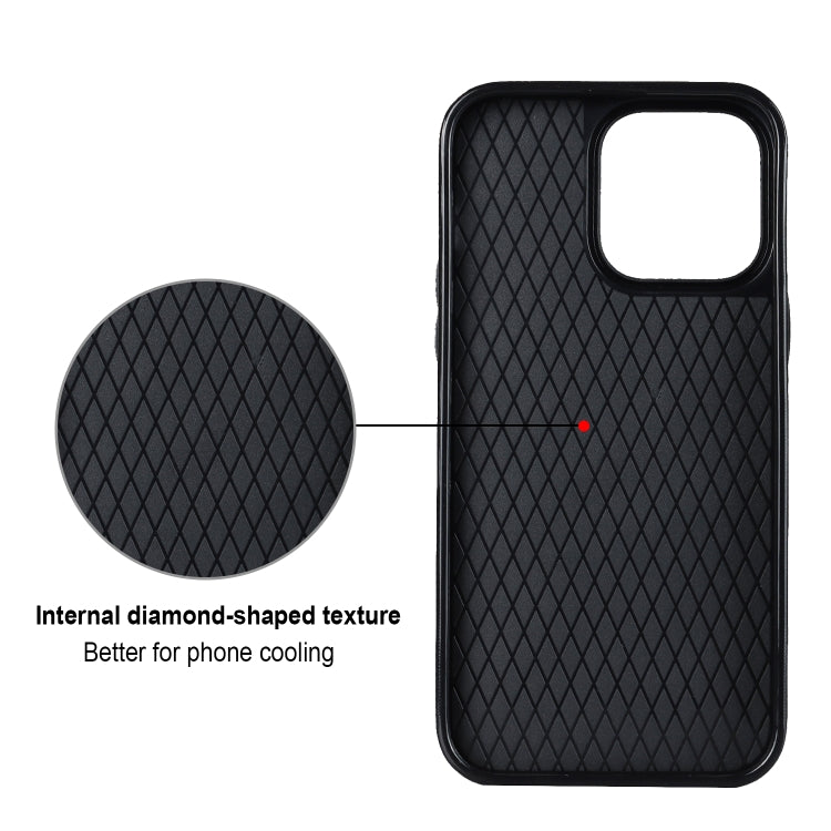 Custodia per telefono in pelle PU romboidale con supporto per anello, For iPhone 14 Pro Max, For iPhone 13 mini, For iPhone 13
