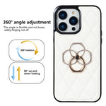 Custodia per telefono in pelle PU romboidale con supporto per anello, For iPhone 12 / 12 Pro, For iPhone 12 Pro Max, For iPhone 11