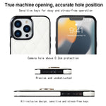Custodia per telefono in pelle PU romboidale con supporto per anello, For iPhone 12 / 12 Pro, For iPhone 12 Pro Max, For iPhone 11