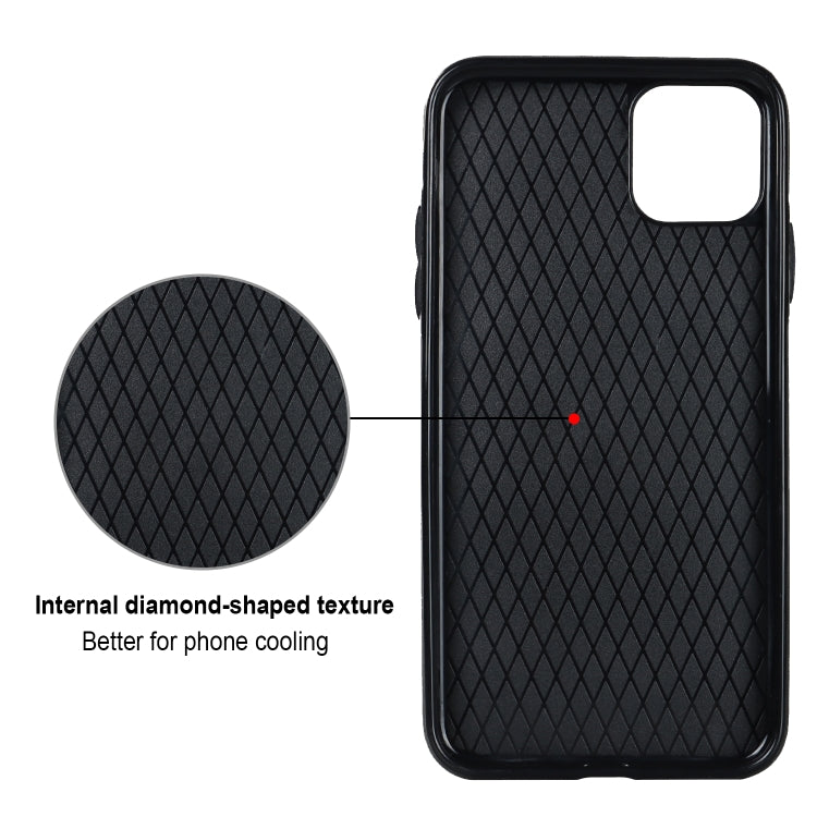 Custodia per telefono in pelle PU romboidale con supporto per anello, For iPhone 11 Pro, For iPhone 11 Pro Max, For iPhone X / XS