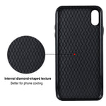 Custodia per telefono in pelle PU romboidale con supporto per anello, For iPhone XR, For iPhone XS Max, For iPhone SE 2020 / SE 2022 / 7 / 8