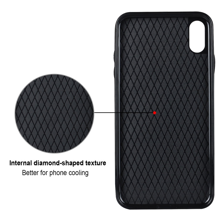 Custodia per telefono in pelle PU romboidale con supporto per anello, For iPhone XR, For iPhone XS Max, For iPhone SE 2020 / SE 2022 / 7 / 8