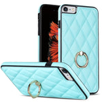 Custodia per telefono in pelle PU romboidale con supporto per anello, For iPhone XR, For iPhone XS Max, For iPhone SE 2020 / SE 2022 / 7 / 8