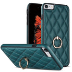 Custodia per telefono in pelle PU romboidale con supporto per anello, For iPhone XR, For iPhone XS Max, For iPhone SE 2020 / SE 2022 / 7 / 8