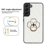 Custodia per telefono in pelle PU romboidale con supporto per anello, For Samsung Galaxy S22 5G, For Samsung Galaxy S22+ 5G, For Samsung Galaxy S22 Ultra 5G