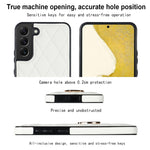 Custodia per telefono in pelle PU romboidale con supporto per anello, For Samsung Galaxy S22 5G, For Samsung Galaxy S22+ 5G, For Samsung Galaxy S22 Ultra 5G
