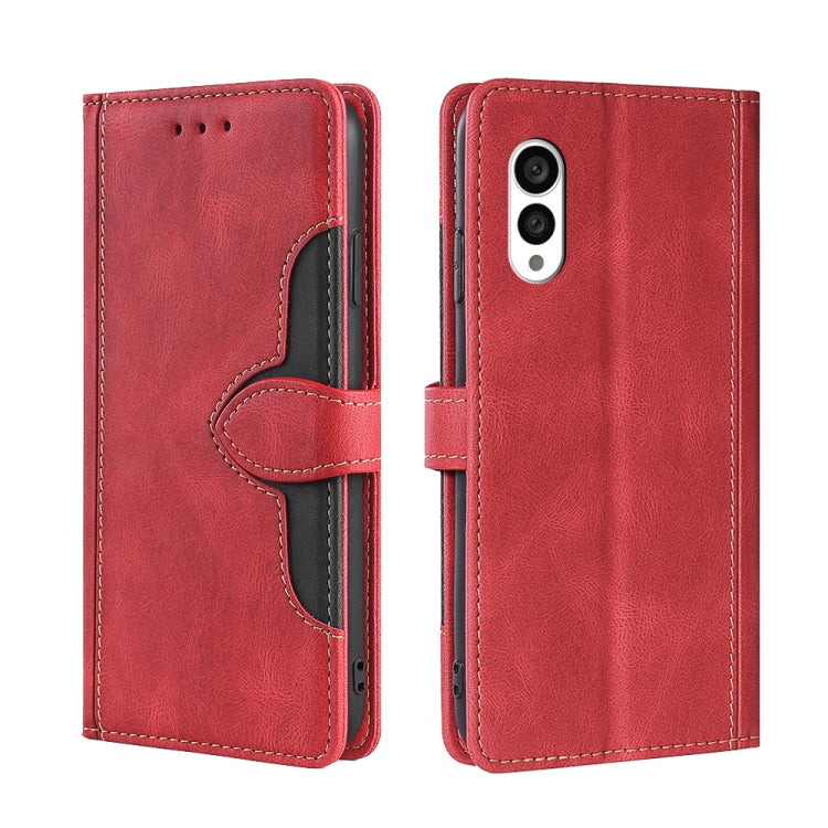 Custodia per telefono in pelle con fibbia magnetica Skin Feel, For vivo S16 / S16 Pro, For vivo Y02 4G, For Fujitsu Arrows N F-51C, For Xiaomi Redmi K60E, For Xiaomi Redmi K60 / K60 Pro, For Honor 80 GT