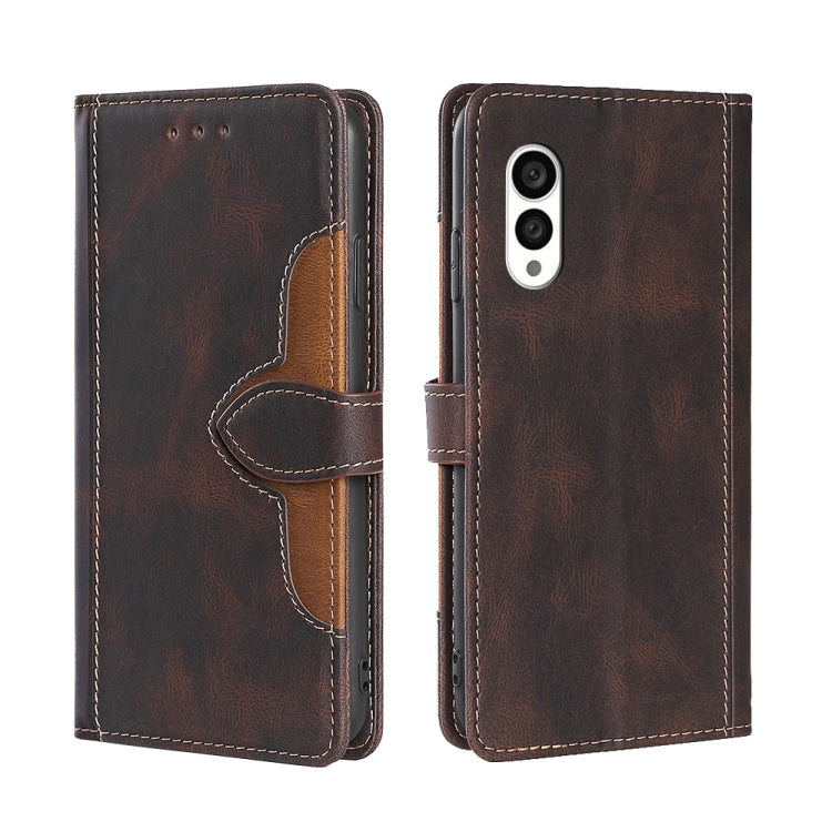 Custodia per telefono in pelle con fibbia magnetica Skin Feel, For vivo S16 / S16 Pro, For vivo Y02 4G, For Fujitsu Arrows N F-51C, For Xiaomi Redmi K60E, For Xiaomi Redmi K60 / K60 Pro, For Honor 80 GT