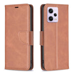 Custodia per telefono in pelle con trama in pelle di agnello, For Xiaomi Redmi Note 12 Pro 5G Global, For Xiaomi Redmi Note 12 Global