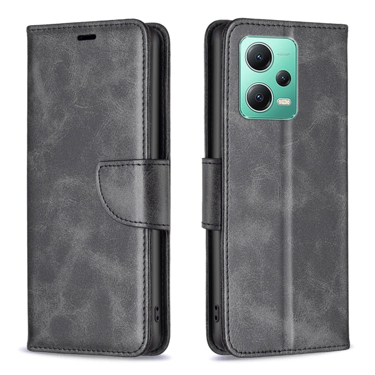Custodia per telefono in pelle con trama in pelle di agnello, For Xiaomi Redmi Note 12 Pro 5G Global, For Xiaomi Redmi Note 12 Global