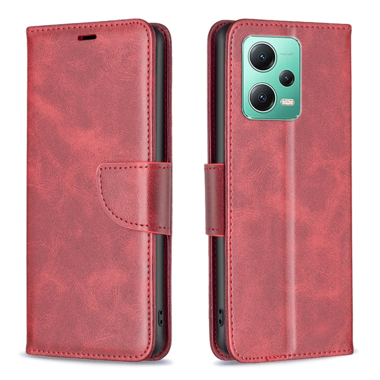 Custodia per telefono in pelle con trama in pelle di agnello, For Xiaomi Redmi Note 12 Pro 5G Global, For Xiaomi Redmi Note 12 Global