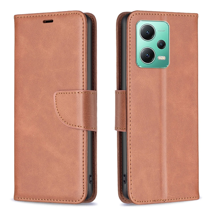 Custodia per telefono in pelle con trama in pelle di agnello, For Xiaomi Redmi Note 12 Pro 5G Global, For Xiaomi Redmi Note 12 Global