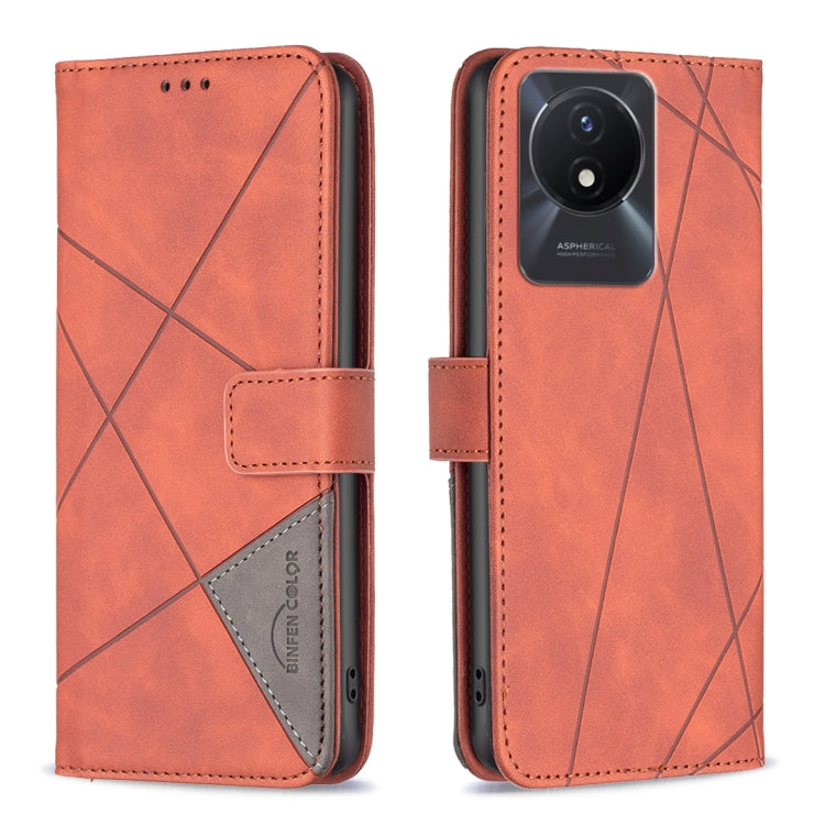 Custodia per telefono in pelle con struttura a rombo con fibbia magnetica, For vivo Y02 4G, For Xiaomi Redmi 12C, For Xiaomi Redmi K60 / K60 Pro, For Xiaomi Redmi Note 12 Pro+ Global