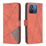 Custodia per telefono in pelle con struttura a rombo con fibbia magnetica, For vivo Y02 4G, For Xiaomi Redmi 12C, For Xiaomi Redmi K60 / K60 Pro, For Xiaomi Redmi Note 12 Pro+ Global