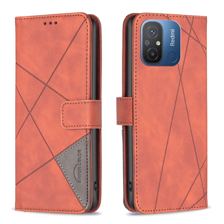 Custodia per telefono in pelle con struttura a rombo con fibbia magnetica, For vivo Y02 4G, For Xiaomi Redmi 12C, For Xiaomi Redmi K60 / K60 Pro, For Xiaomi Redmi Note 12 Pro+ Global
