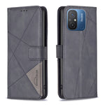 Custodia per telefono in pelle con struttura a rombo con fibbia magnetica, For vivo Y02 4G, For Xiaomi Redmi 12C, For Xiaomi Redmi K60 / K60 Pro, For Xiaomi Redmi Note 12 Pro+ Global