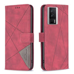 Custodia per telefono in pelle con struttura a rombo con fibbia magnetica, For vivo Y02 4G, For Xiaomi Redmi 12C, For Xiaomi Redmi K60 / K60 Pro, For Xiaomi Redmi Note 12 Pro+ Global