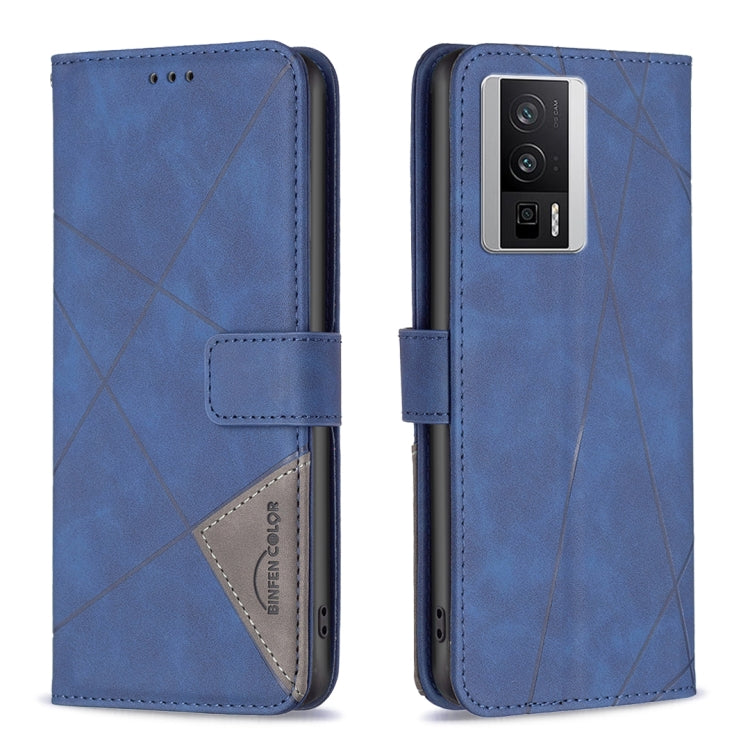 Custodia per telefono in pelle con struttura a rombo con fibbia magnetica, For vivo Y02 4G, For Xiaomi Redmi 12C, For Xiaomi Redmi K60 / K60 Pro, For Xiaomi Redmi Note 12 Pro+ Global