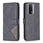Custodia per telefono in pelle con struttura a rombo con fibbia magnetica, For vivo Y02 4G, For Xiaomi Redmi 12C, For Xiaomi Redmi K60 / K60 Pro, For Xiaomi Redmi Note 12 Pro+ Global